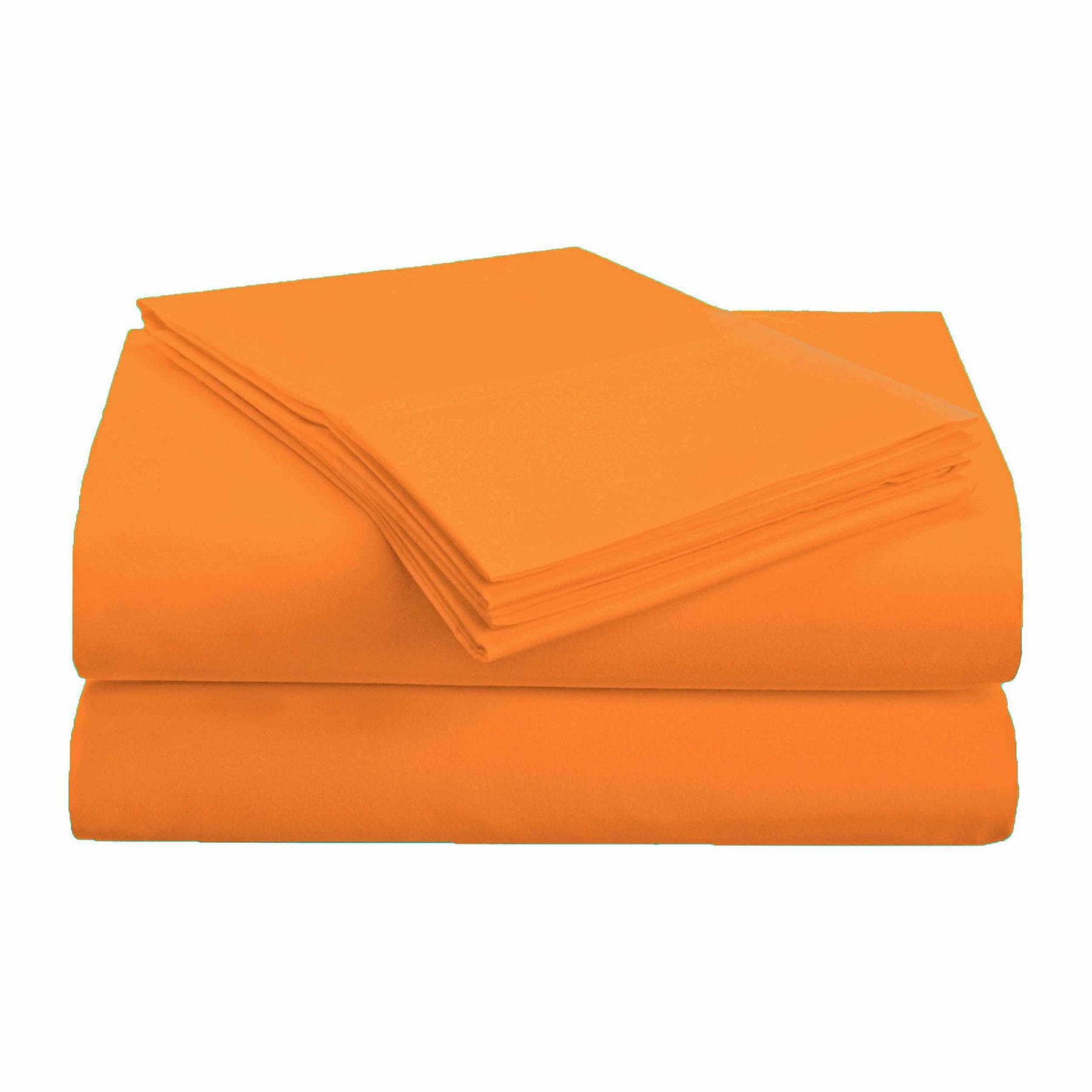 Superior Brushed Microfiber Deep Pocket Breathable  4 Piece Bed Sheet Set - Orange