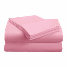 Superior Brushed Microfiber Deep Pocket Breathable  4 Piece Bed Sheet Set - Pink