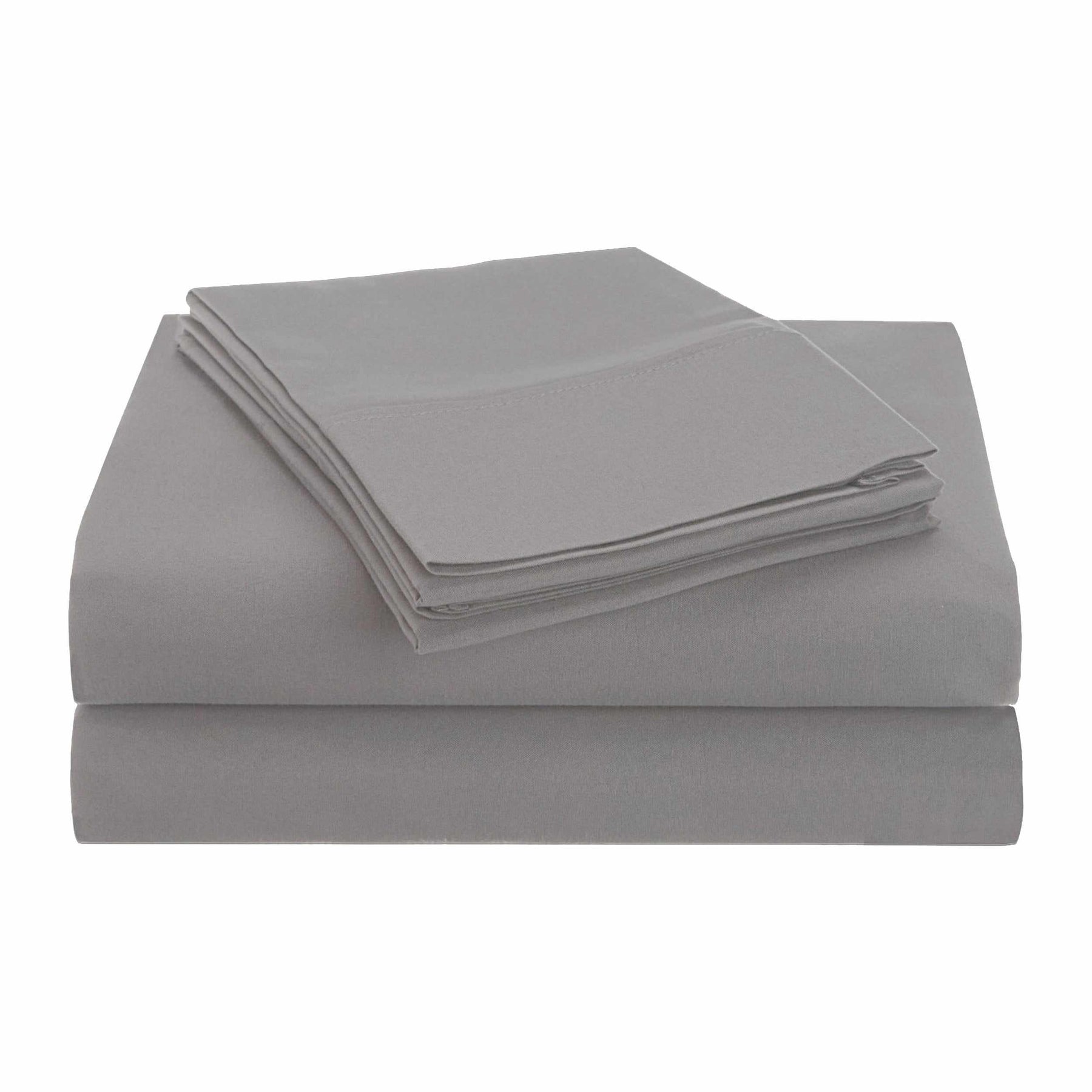 Superior Brushed Microfiber Deep Pocket Breathable  4 Piece Bed Sheet Set - Silver