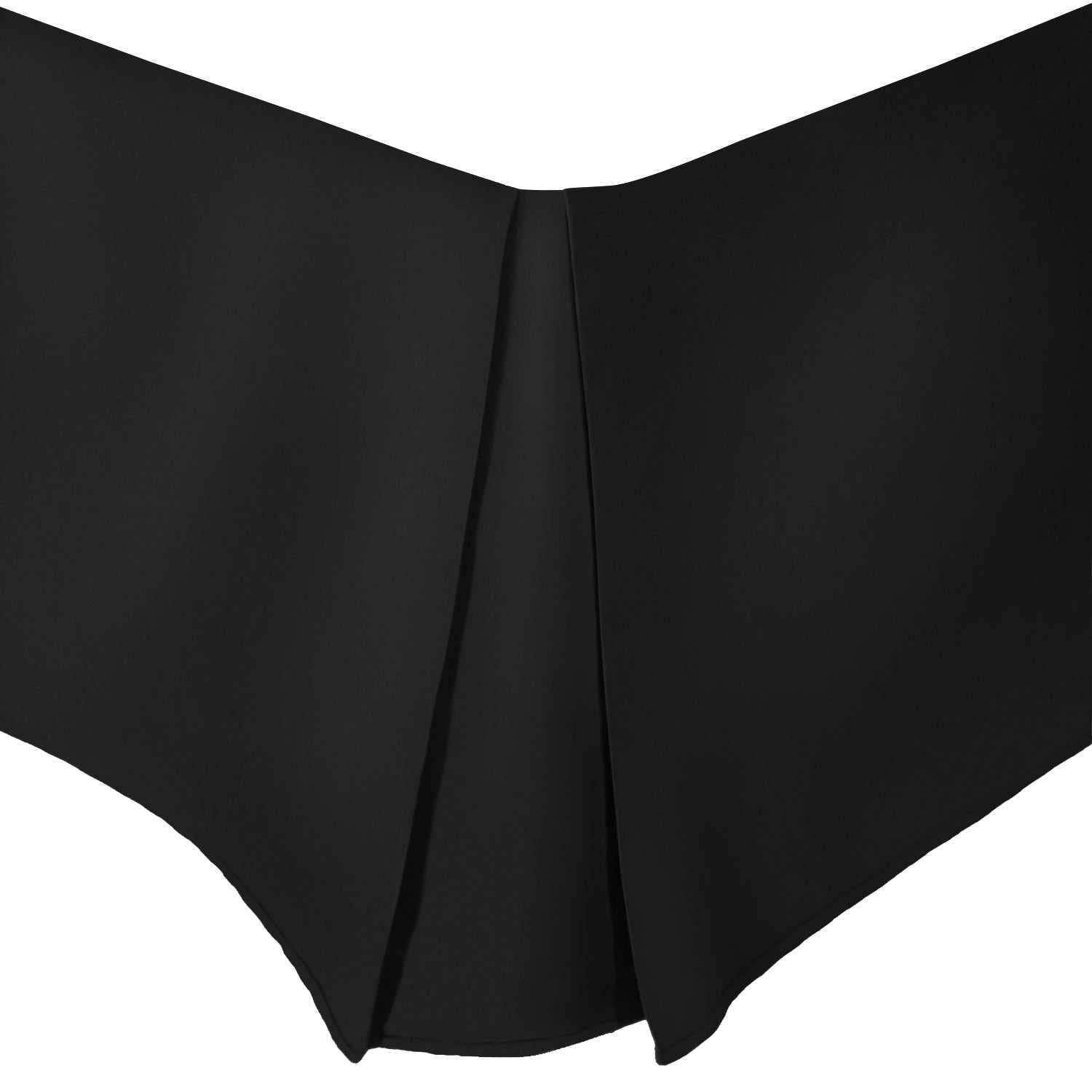 Microfiber Wrinkle-Free Solid 15-Inch Drop Bed Skirt - Black