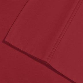 Superior 2 Piece Microfiber Wrinkle Resistant Solid Pillowcase Set - Burgundy