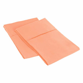 Superior 2 Piece Microfiber Wrinkle Resistant Solid Pillowcase Set - Coral