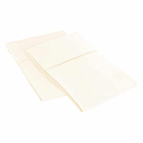 Superior 2 Piece Microfiber Wrinkle Resistant Solid Pillowcase Set - Ivory