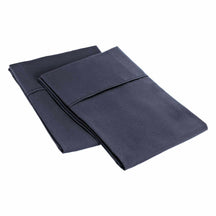 Superior 2 Piece Microfiber Wrinkle Resistant Solid Pillowcase Set - Navy Blue
