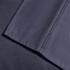 Superior 2 Piece Microfiber Wrinkle Resistant Solid Pillowcase Set - Navy Blue