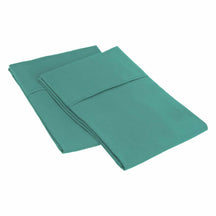 Superior 2 Piece Microfiber Wrinkle Resistant Solid Pillowcase Set - Teal