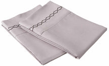 Embroidered Moroccan Trellis Wrinkle Resistant Microfiber  Set2-Piece Pillowcase Set-Pillowcases by Superior-Home City Inc