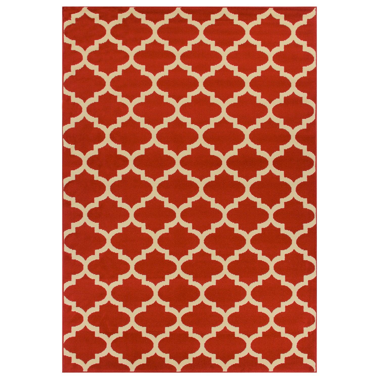 Modern Quatrefoil Geometric Lattice Indoor Area Rug - by Superior