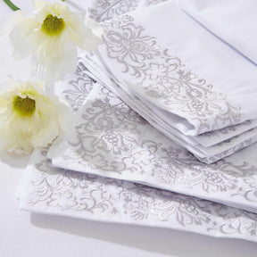  Superior Moonlawn Embroidered Egyptian Cotton Duvet Cover Set - White