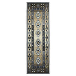 Motega Tribal Southwestern Traditional Geometric Ikat Indoor Area Rug - Rugs by Superior