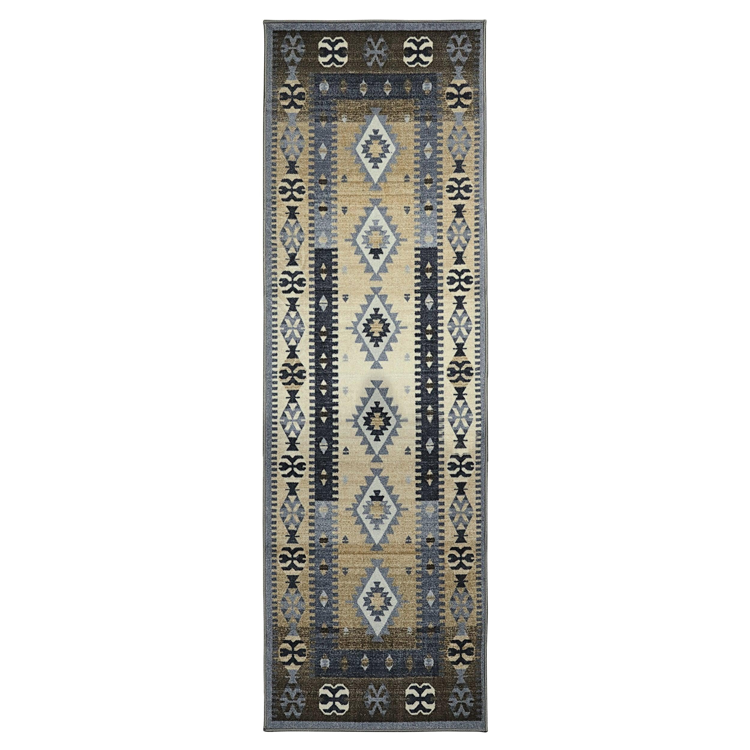 Motega Tribal Southwestern Traditional Geometric Ikat Indoor Area Rug - Rugs by Superior