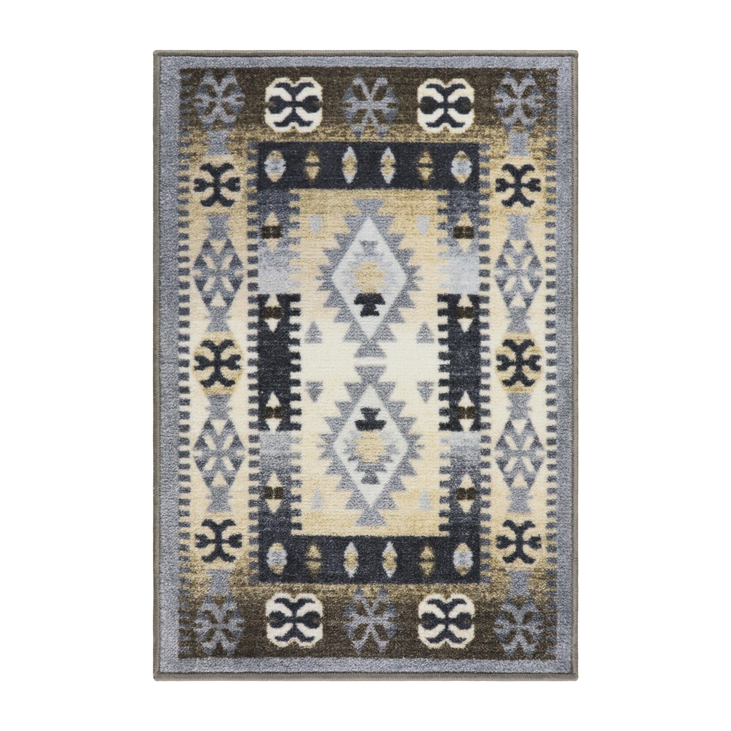 Motega Tribal Southwestern Traditional Geometric Ikat Indoor Area Rug - Rugs by Superior