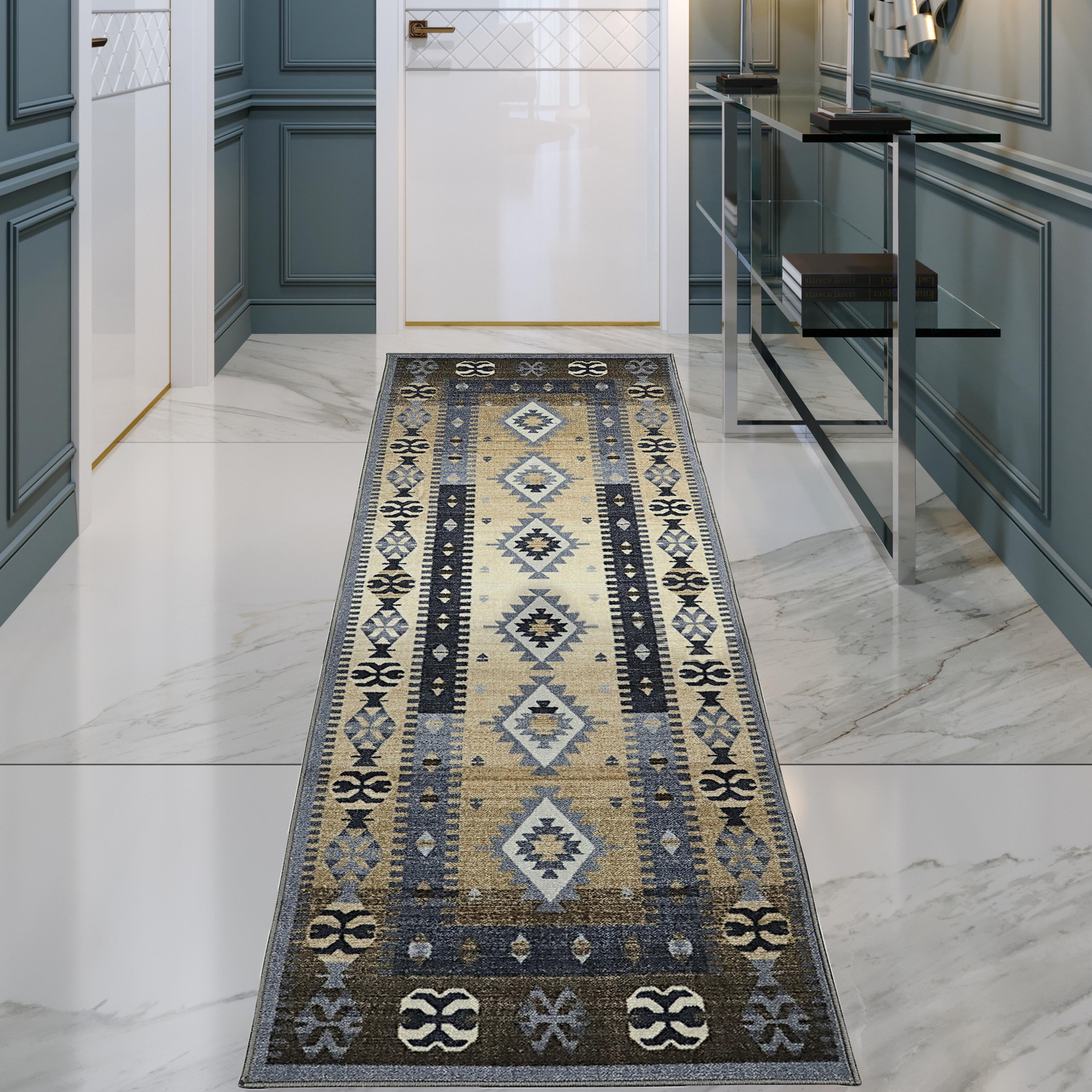 Motega Tribal Southwestern Traditional Geometric Ikat Indoor Area Rug - Rugs by Superior