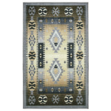 Motega Tribal Southwestern Traditional Geometric Ikat Indoor Area Rug - Rugs by Superior