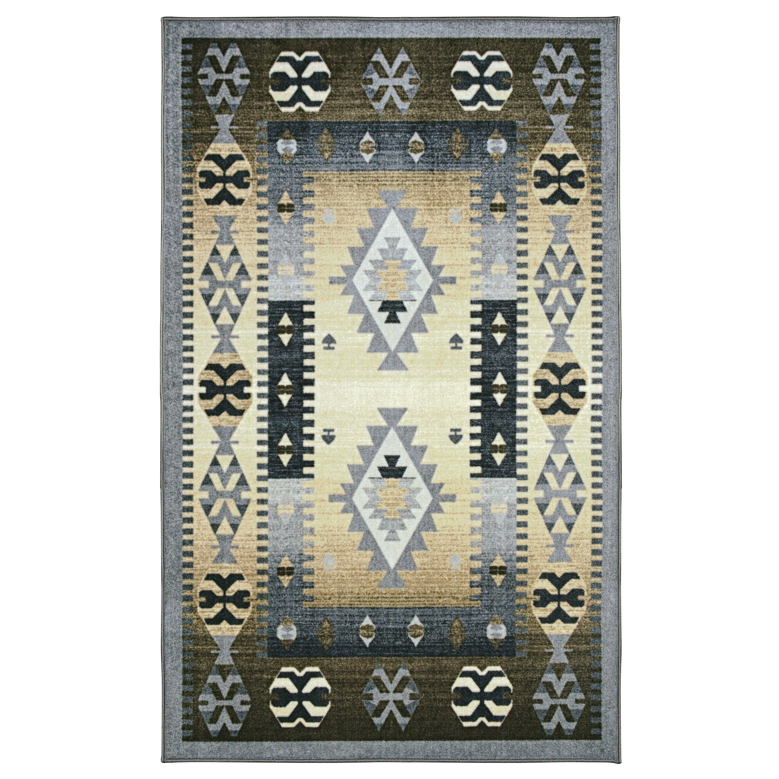 Motega Tribal Southwestern Traditional Geometric Ikat Indoor Area Rug - Rugs by Superior