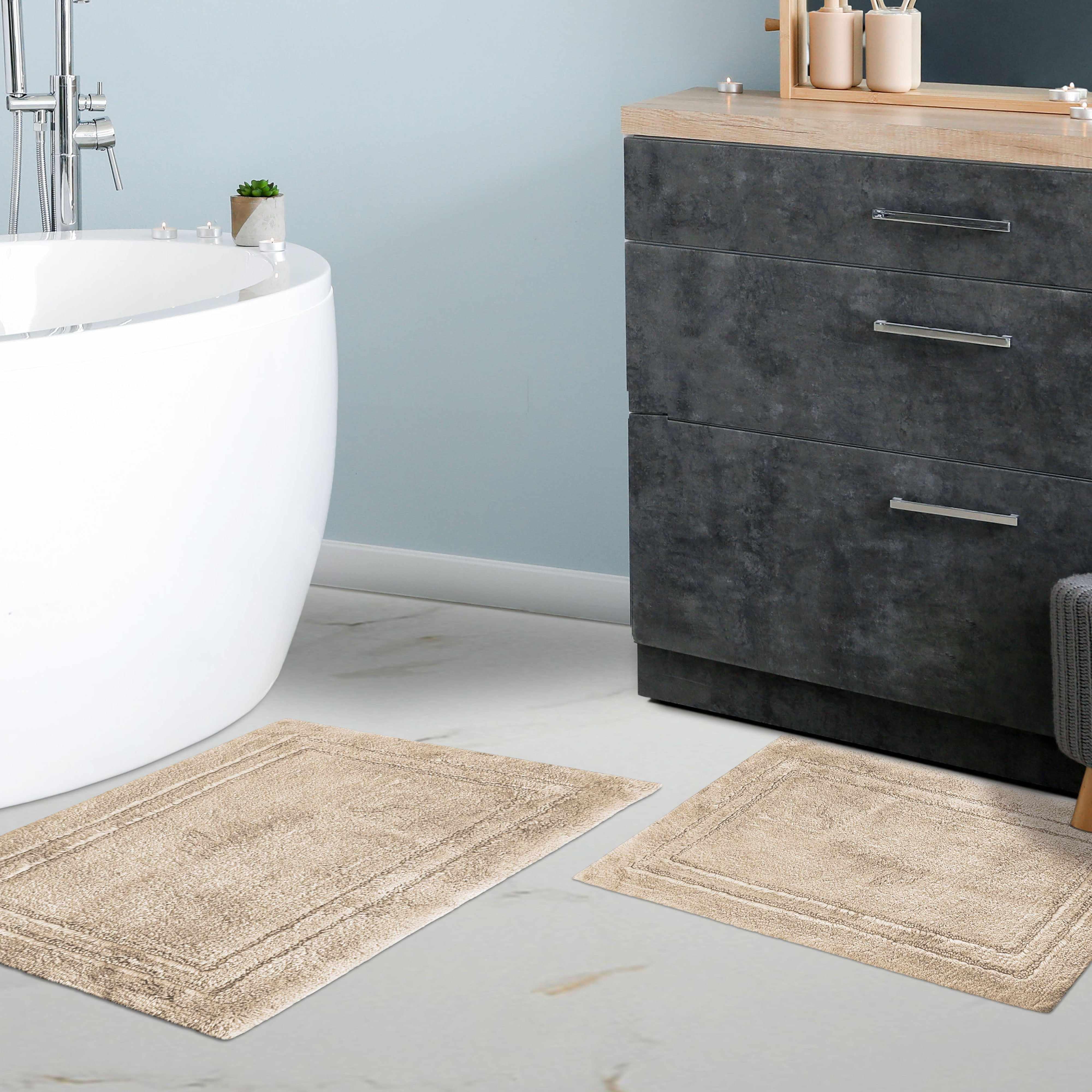 Non-Slip Absorbent Assorted Solid 2 Piece Bath Rug Set - Bath Rugs by Superior