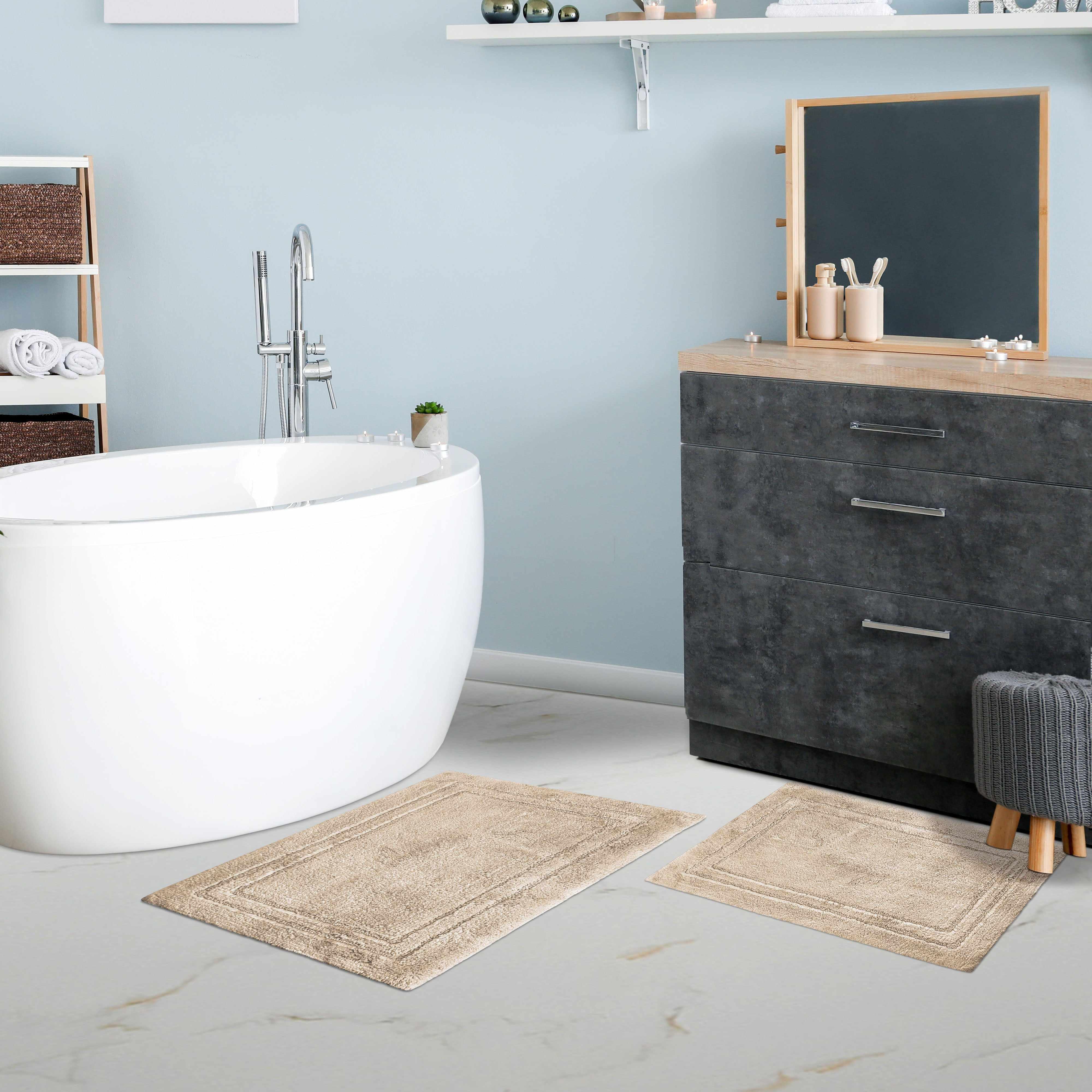 Non-Slip Absorbent Assorted Solid 2 Piece Bath Rug Set - Bath Rugs by Superior