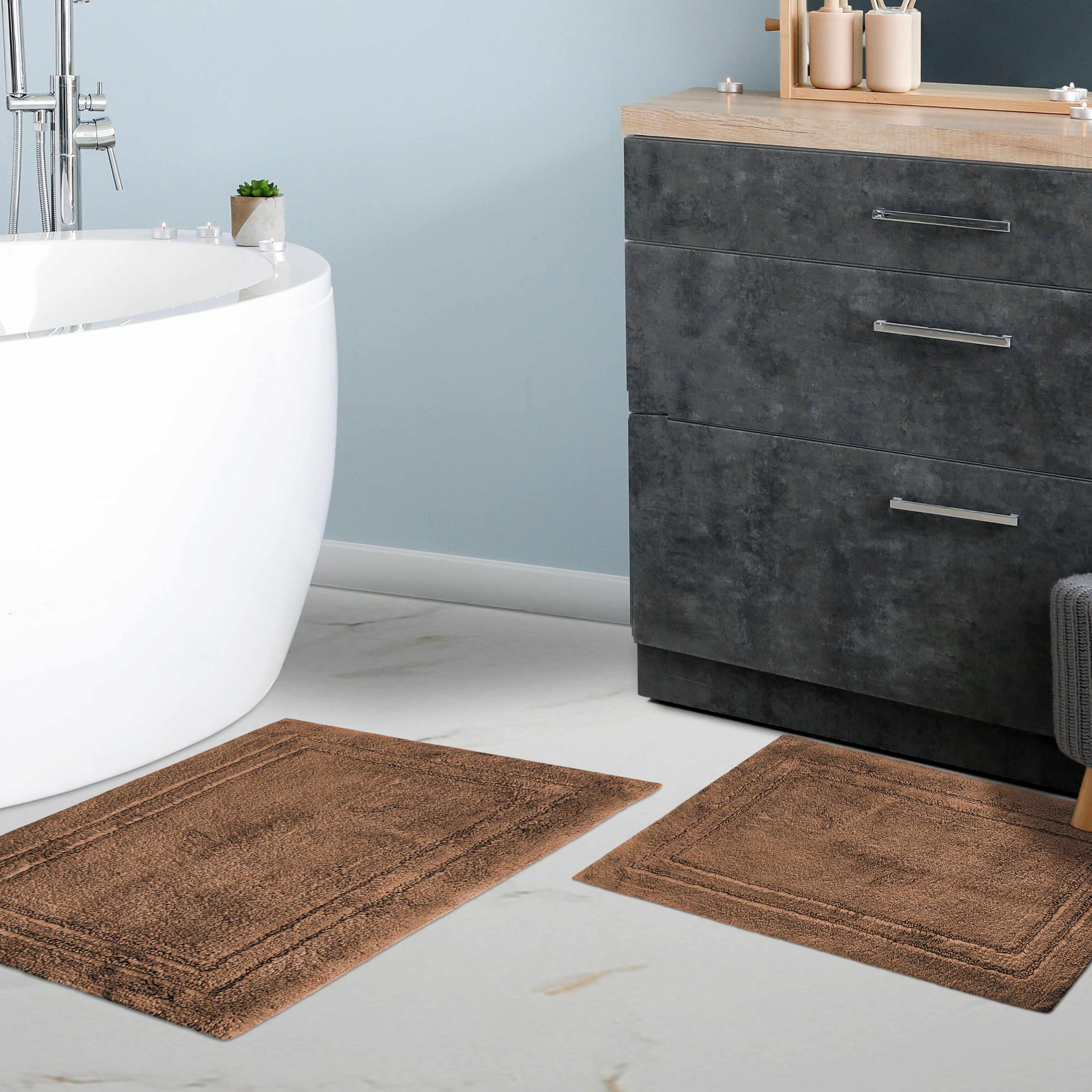 Non-Slip Absorbent Assorted Solid 2 Piece Bath Rug Set - Bath Rugs by Superior