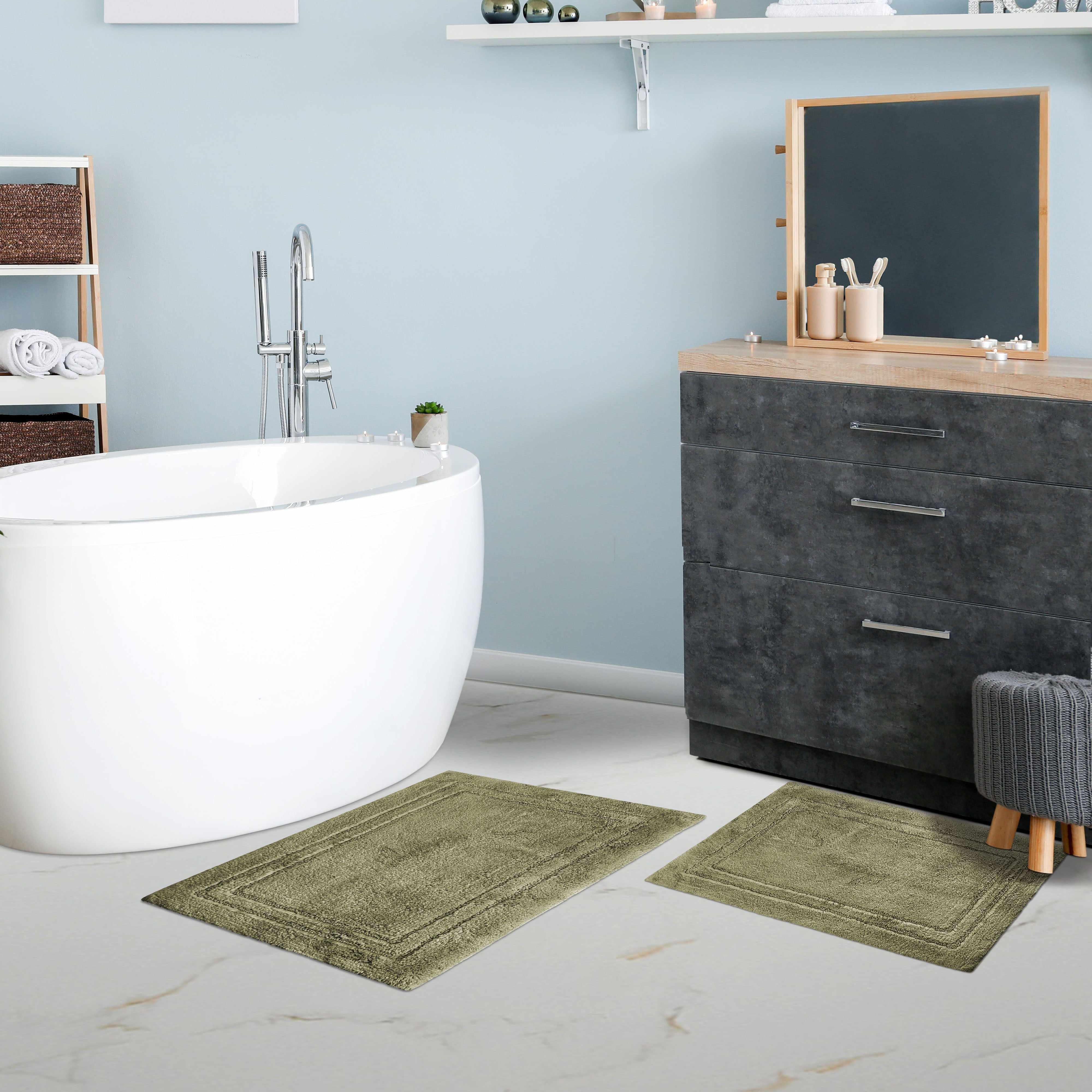 Non-Slip Absorbent Assorted Solid 2 Piece Bath Rug Set - Bath Rugs by Superior