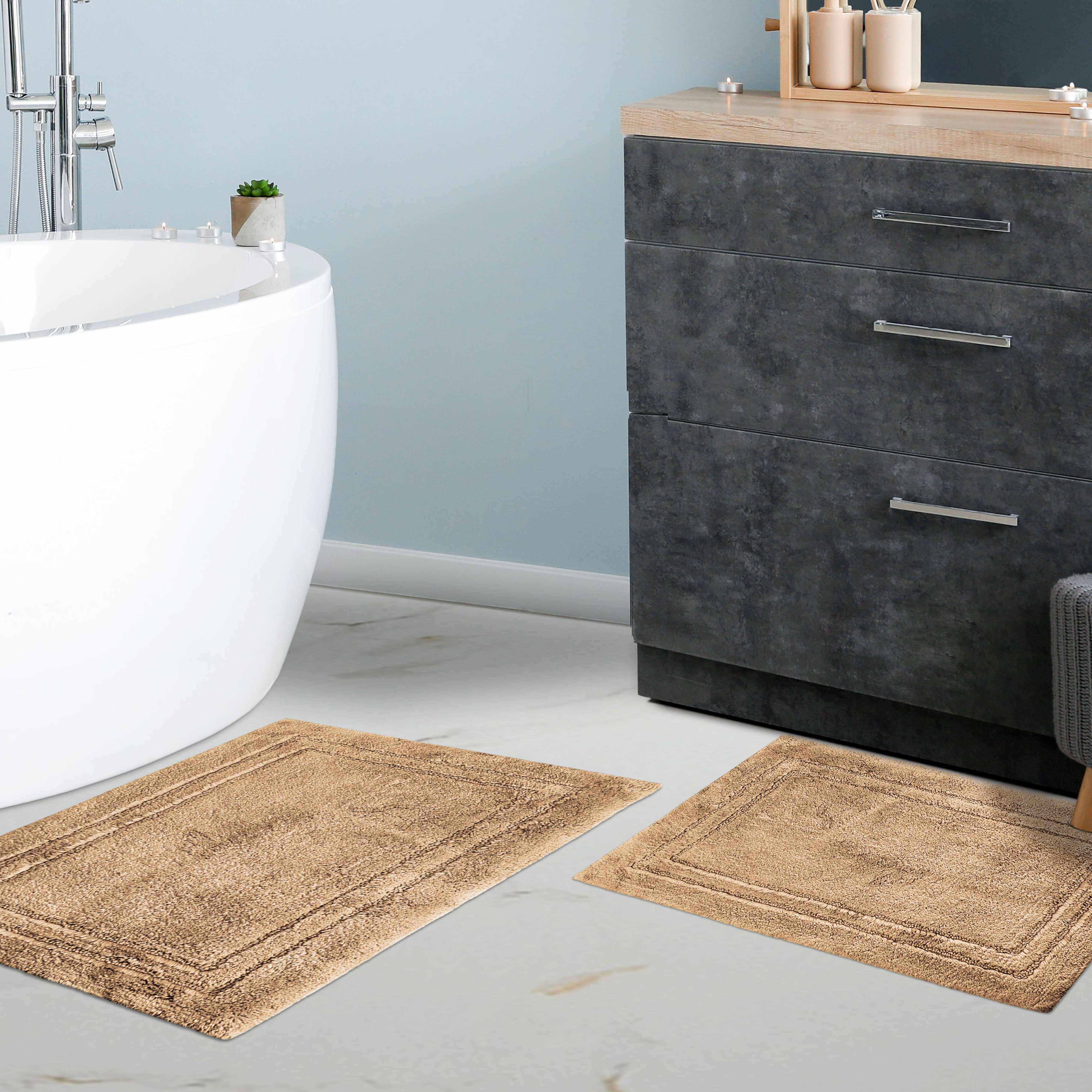 Non-Slip Absorbent Assorted Solid 2 Piece Bath Rug Set - Bath Rugs by Superior