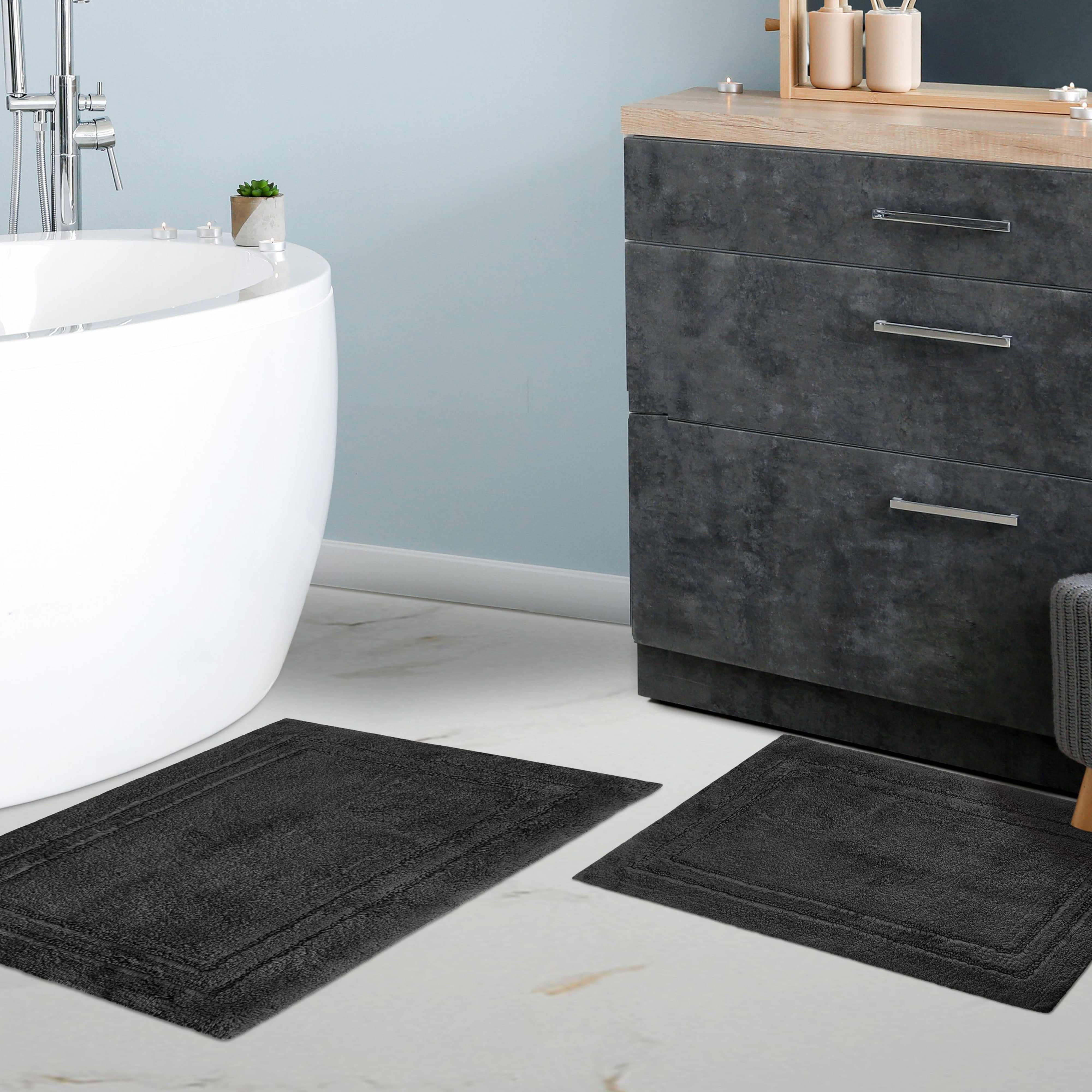 Non-Slip Absorbent Assorted Solid 2 Piece Bath Rug Set - Bath Rugs by Superior