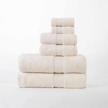 Modern Organic Solid 650 GSM 6- Pieces Towel Set - Ivory