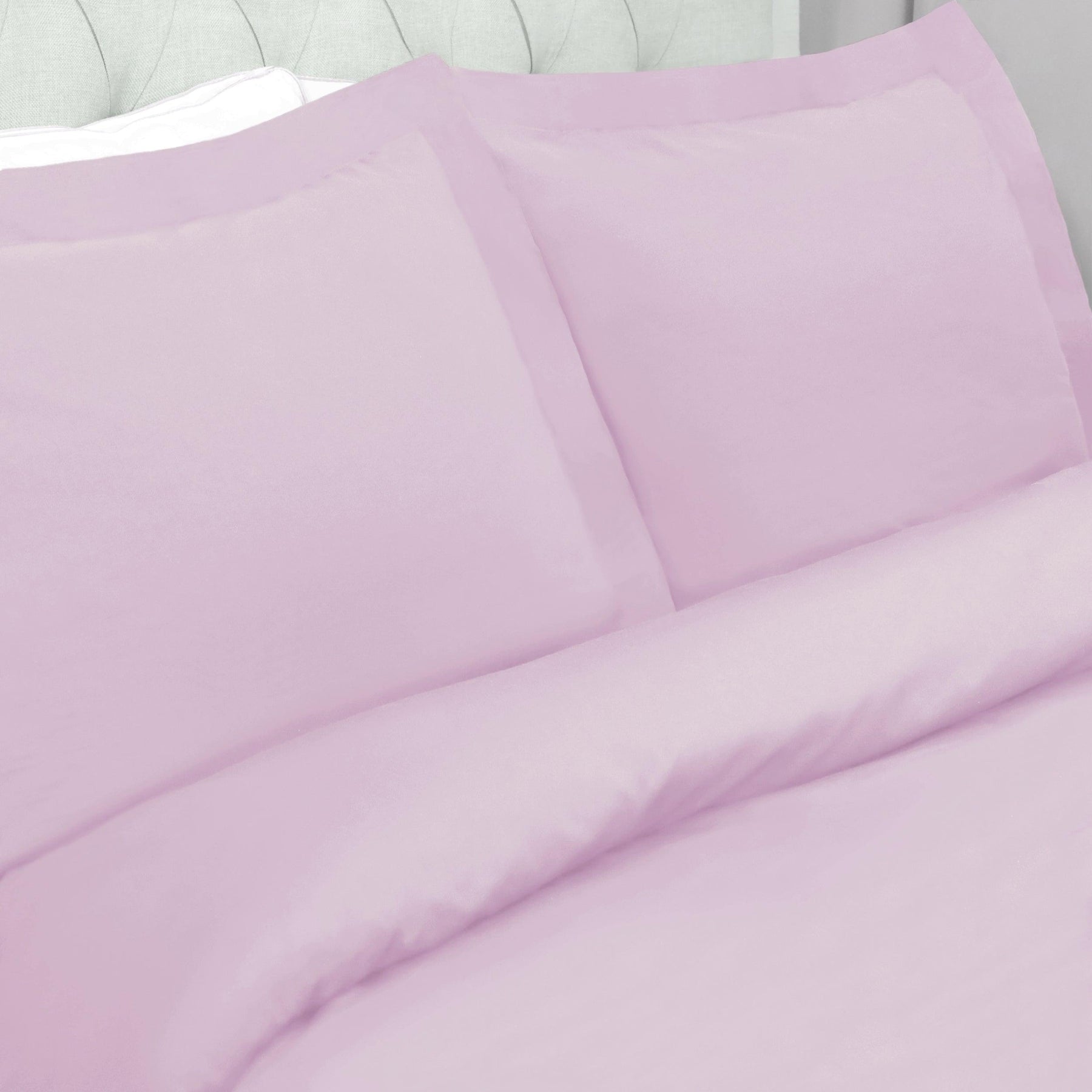 Superior Cotton Percale Modern Traditional Duvet Cover Set - Lilac