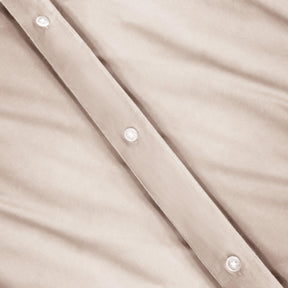 Superior Cotton Percale Modern Traditional Duvet Cover Set - Tan