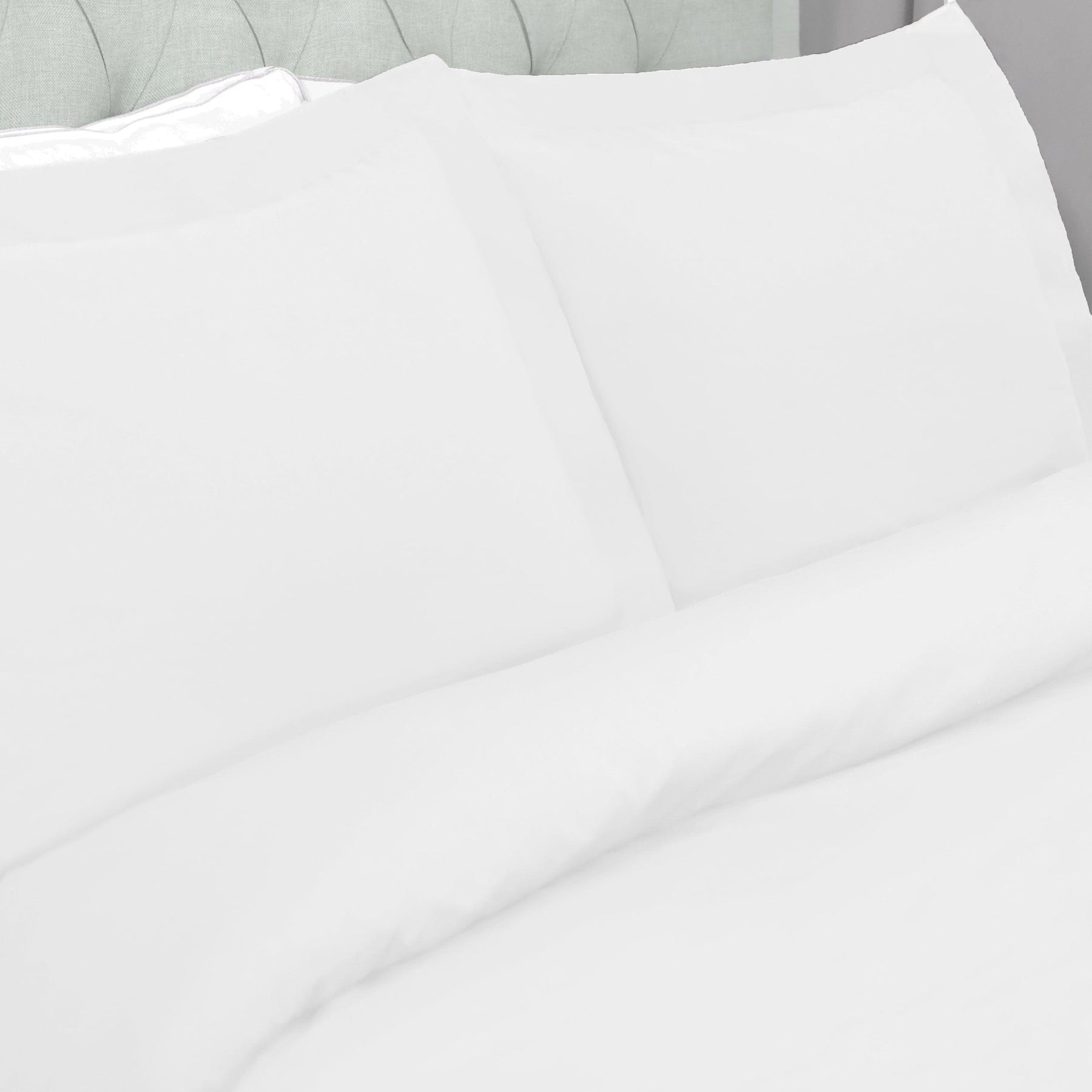Superior Cotton Percale Modern Traditional Duvet Cover Set - White