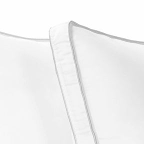 Hypoallergenic Microfiber Set of 2 Gusset Pillows - White 