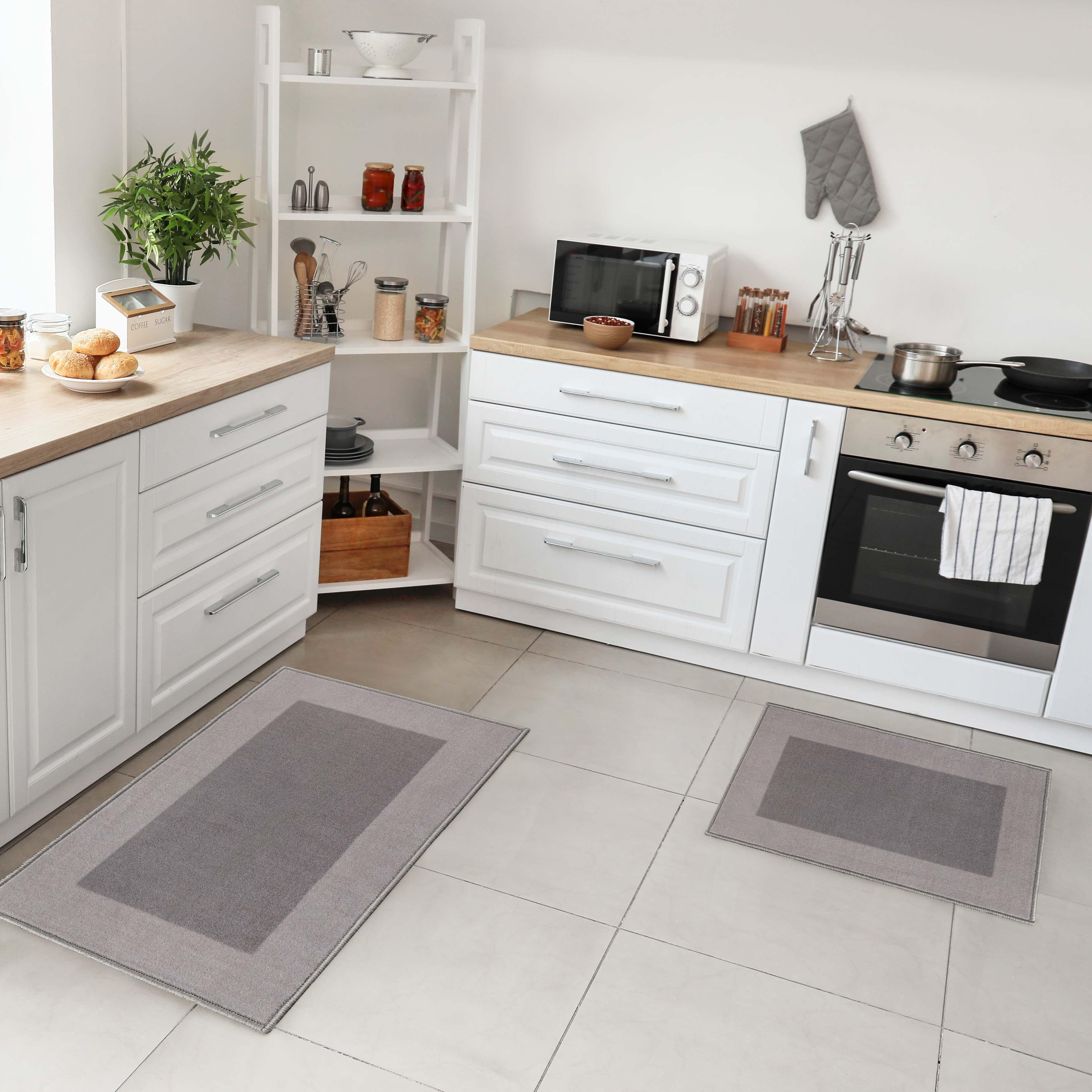 Reno Modern Non-Slip Machine Washable Kitchen & Bath Rug Mat Set - Bath Mats by Superior