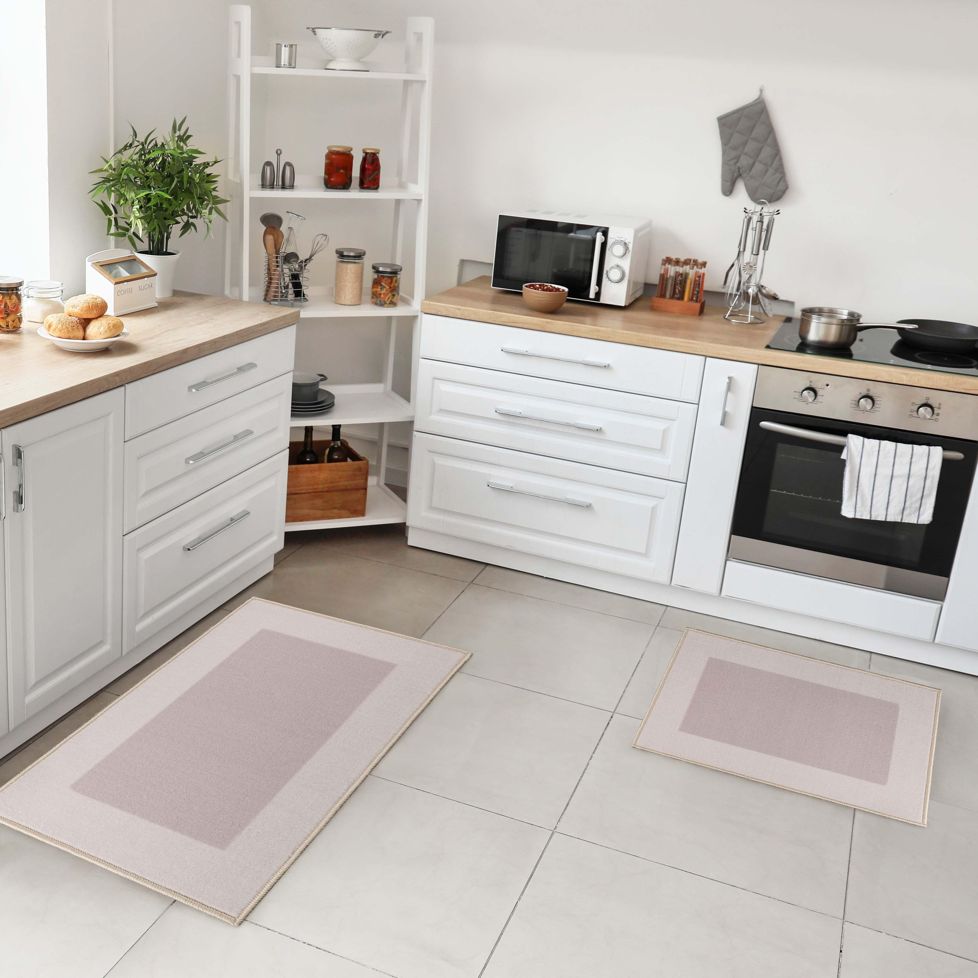 Reno Modern Non-Slip Machine Washable Kitchen & Bath Rug Mat Set - Bath Mats by Superior