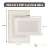 Reno Modern Non-Slip Machine Washable Kitchen & Bath Rug Mat Set - Bath Mats by Superior