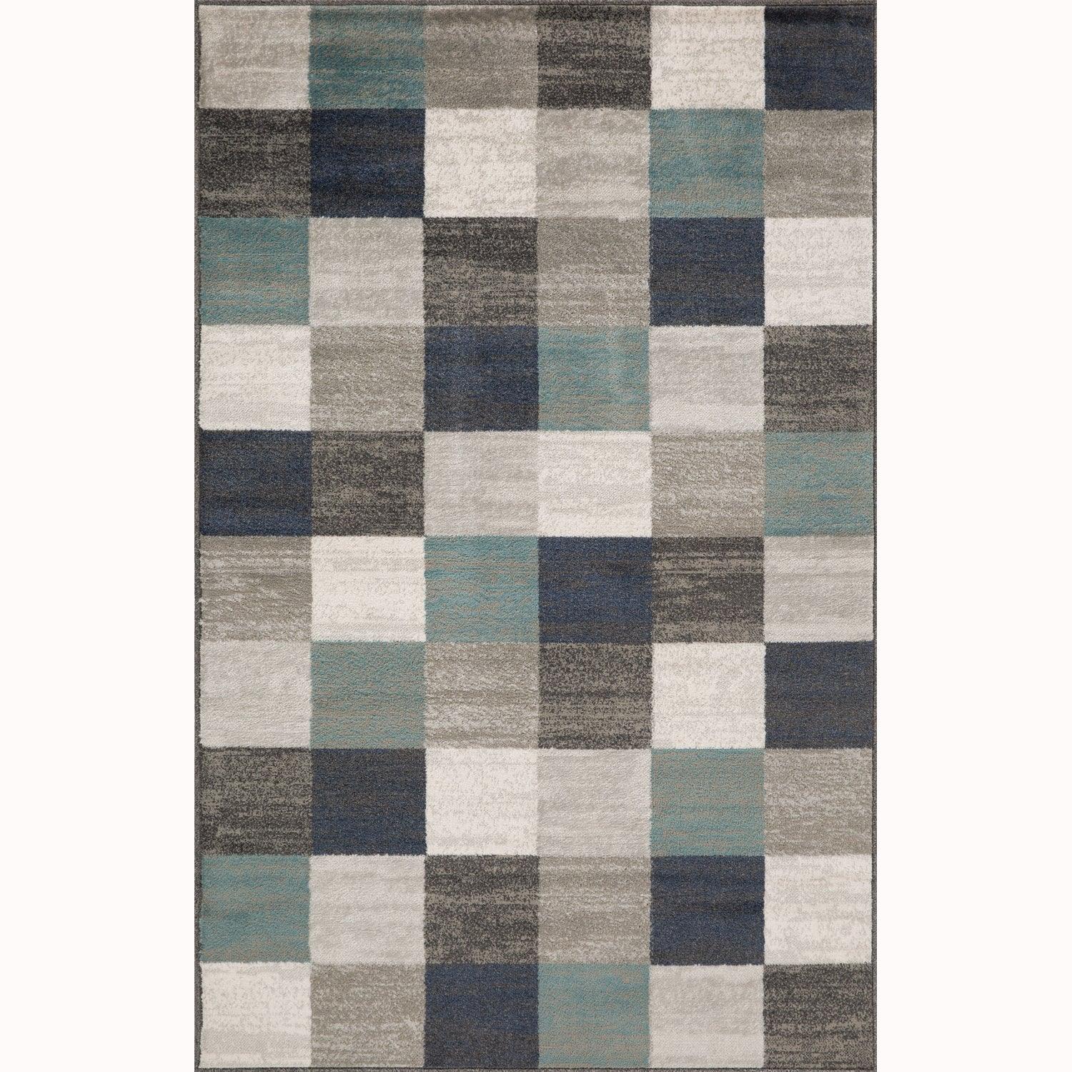 Rockaway Modern Geometric Checkered Indoor Area Rug Or Runner - Rugs by Superior