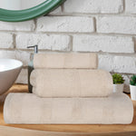 Roma Cotton Ribbed Textured Soft Absorbent 3 Piece Assorted Towel Set - Towel Set by Superior