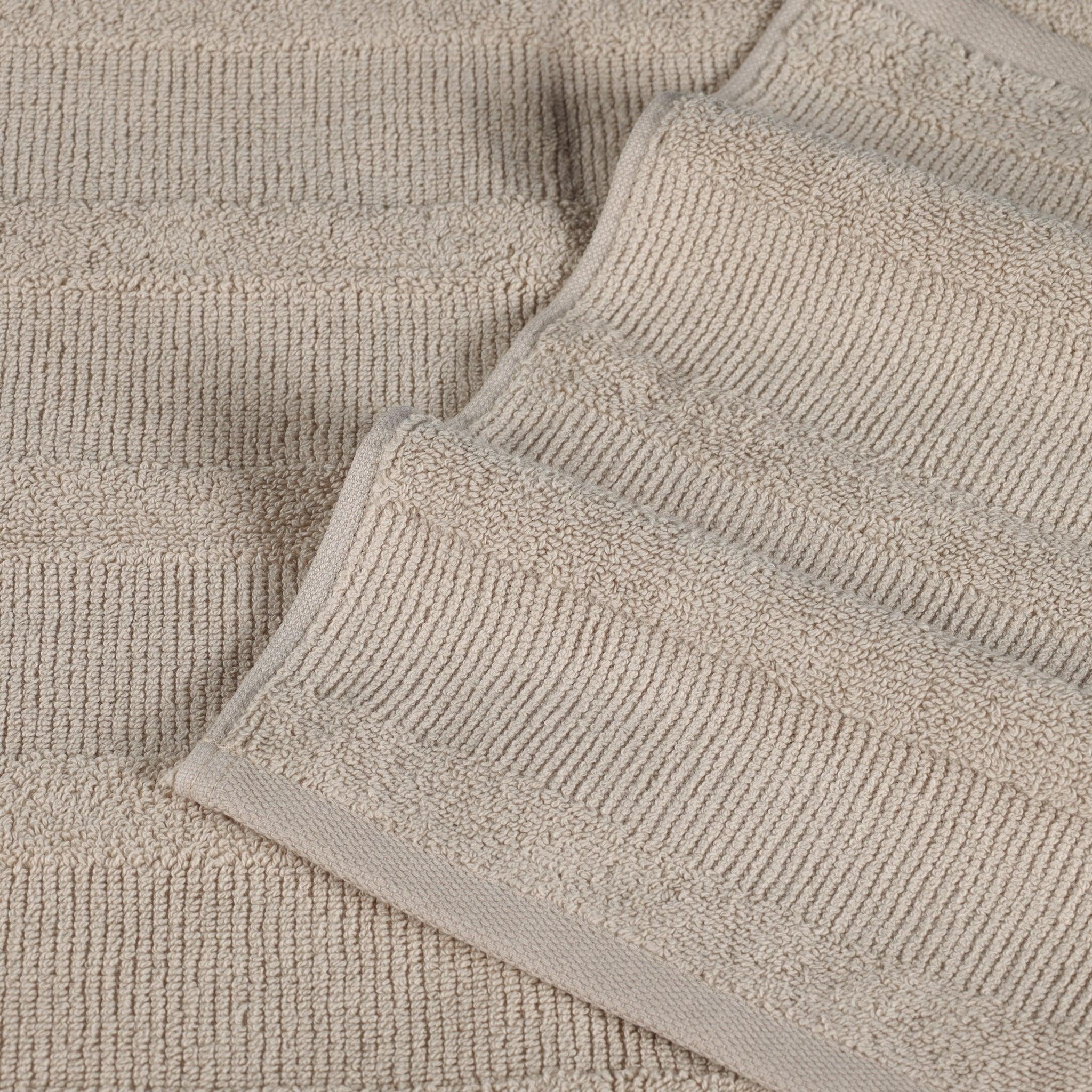 Roma Cotton Ribbed Textured Soft Absorbent 3 Piece Assorted Towel Set - Towel Set by Superior