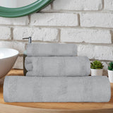 Roma Cotton Ribbed Textured Soft Absorbent 3 Piece Assorted Towel Set - Towel Set by Superior
