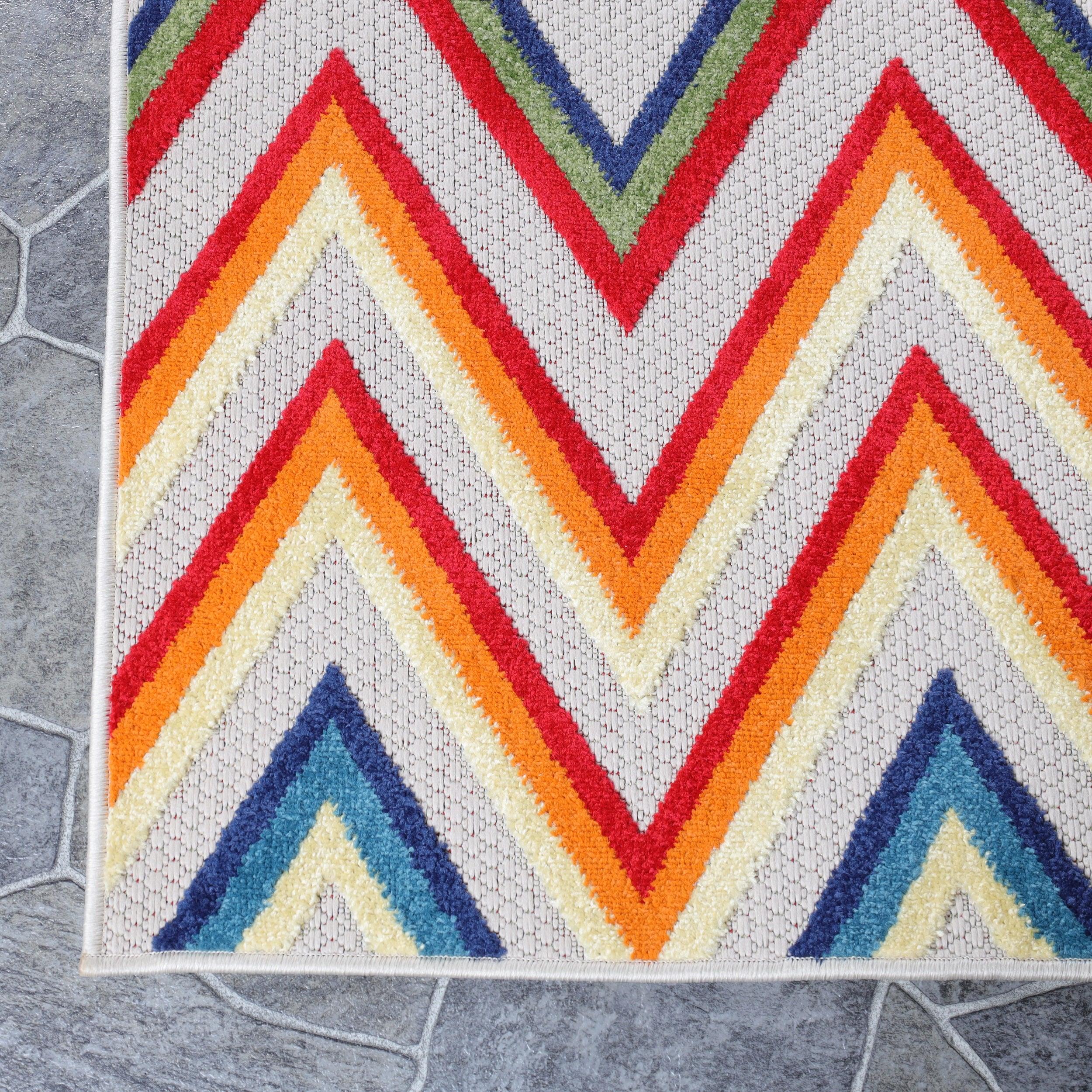 Acacia Geometric Zigzag Area Rug Modern Indoor Outdoor Rugs - Rugs by Superior
