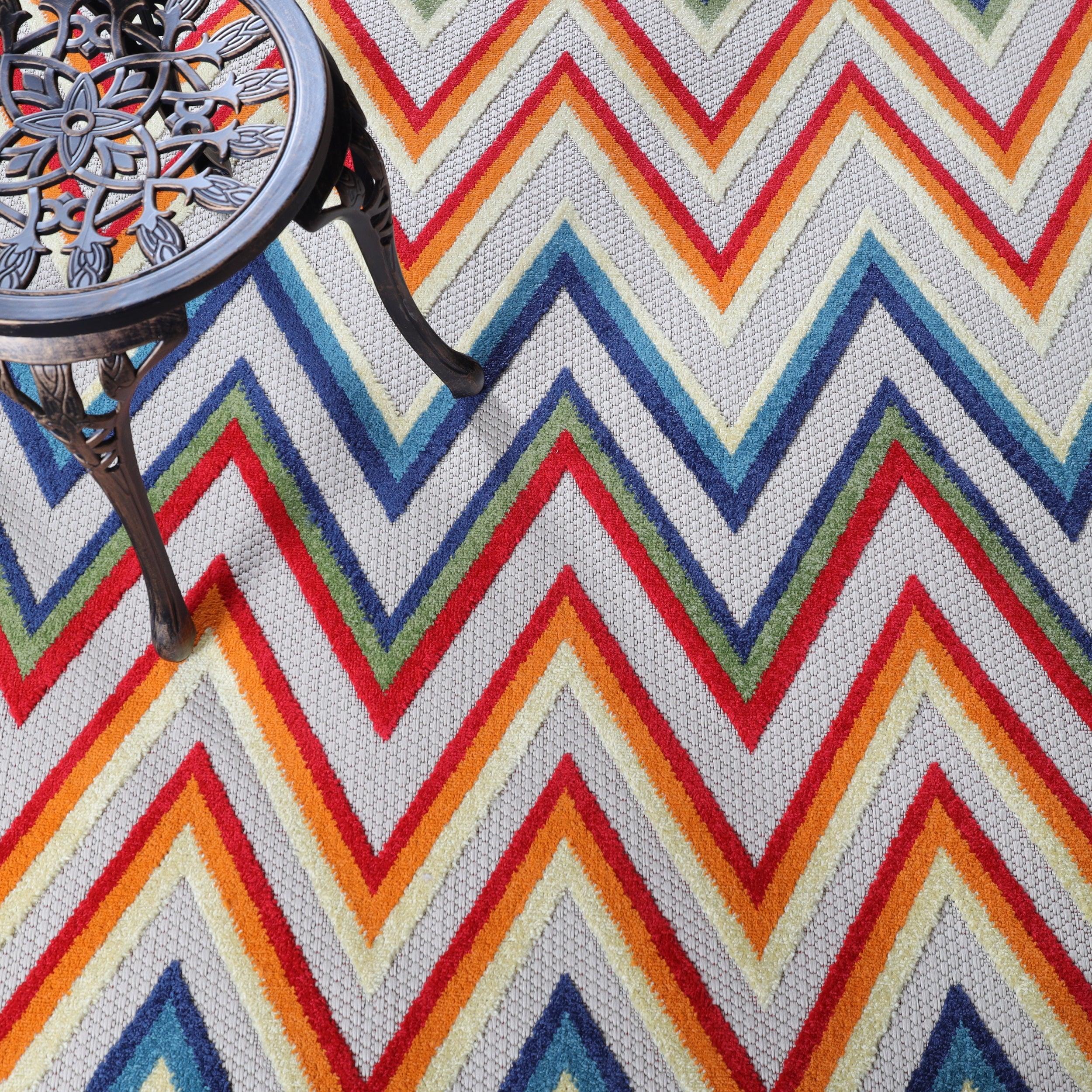 Acacia Geometric Zigzag Area Rug Modern Indoor Outdoor Rugs - Rugs by Superior