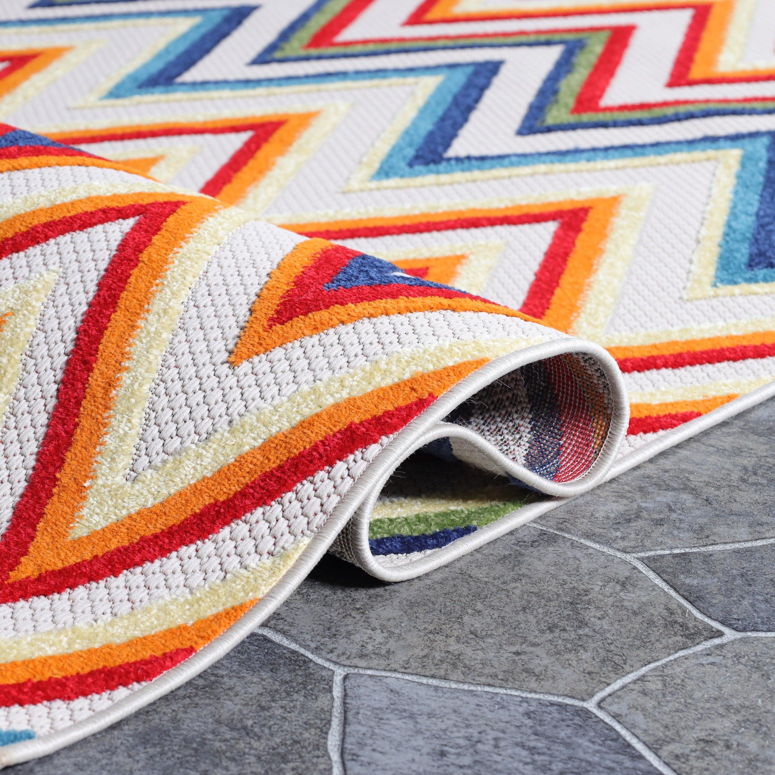 Acacia Geometric Zigzag Area Rug Modern Indoor Outdoor Rugs - Rugs by Superior