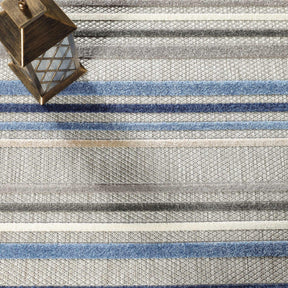 Casual Stripe Geometric Indoor/ Outdoor Area Rug-Rugs by Superior-Home City Inc