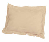 600 Thread Count 100% Egyptian Cotton Elegant Striped Pillow Sham Set - Beige