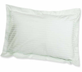 600 Thread Count 100% Egyptian Cotton Elegant Striped Pillow Sham Set - Mint
