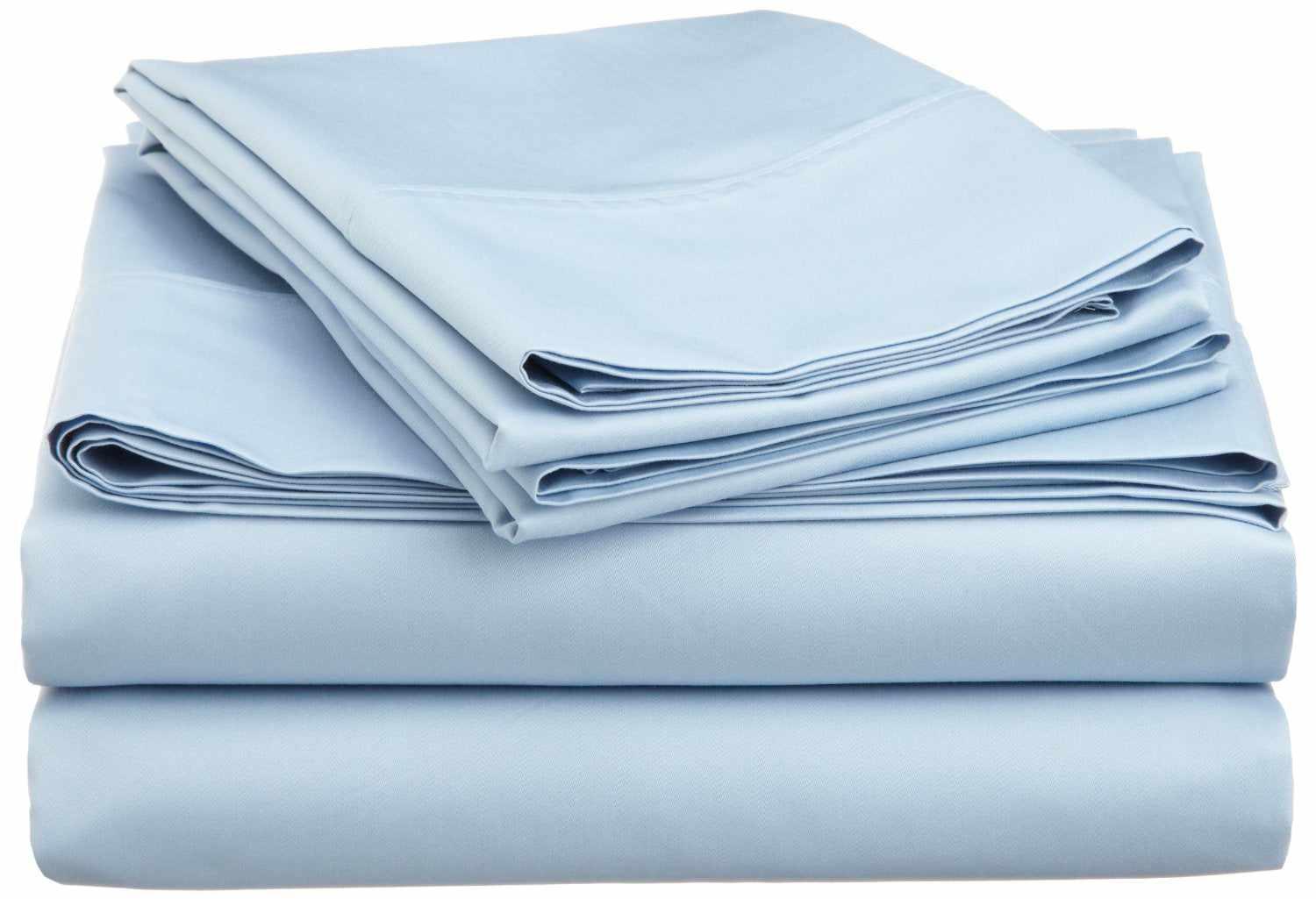 Superior Brushed Microfiber Deep Pocket Breathable  4 Piece Bed Sheet Set - Light Blue