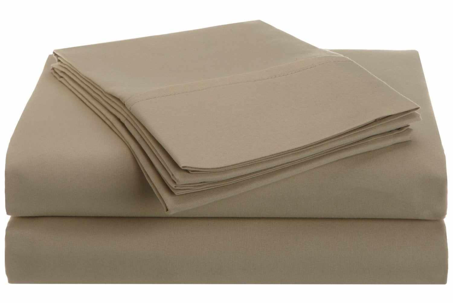 Superior Brushed Microfiber Deep Pocket Breathable  4 Piece Bed Sheet Set - Tan