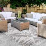 Siesta Botanical Leaves Geometric Area Rug Indoor Outdoor Rug - Rugs by Superior