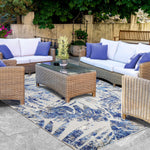 Siesta Botanical Leaves Geometric Area Rug Indoor Outdoor Rug - Rugs by Superior