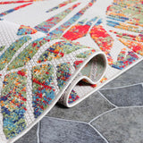 Siesta Botanical Leaves Geometric Area Rug Indoor Outdoor Rug - Rugs by Superior