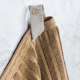Soho Cotton Ribbed Textured Absorbent Hand and Bath Towel Set - Towel Set by Superior