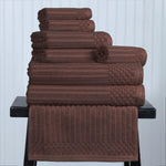 Soho Ribbed Cotton Absorbent Medium Weight 8 Piece Towel Set - Towel Set by Superior